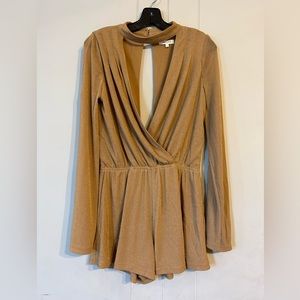 Sparkly long sleeve romper